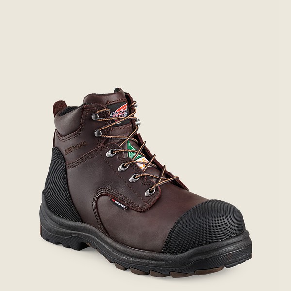 Mens Red Wing King Toe® - 6-inch Waterproof Csa Toe - Safety Boots Black/Brown - UNV836941